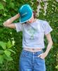 Bajal Flower Crop Short Sleeve T-Shirt White