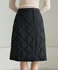 210EDIT Women'S Quilted Padded Wrap Skirt [Matte Black]_Zf4Sk510