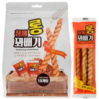 Traditional Korean Snacks Sesame Long Twisted Stick Donuts(Kkwabaegi)