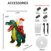 5.91FT Giant Inflatable Santa Dragon Toy Home Decor Ornaments Christmas Decorations Outdoor Xmas Supplies Festive Holiday Gift