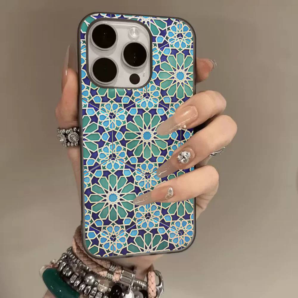 Moroccan Tile For IPhone 17 16 15 14 Plus 13 12 11 Pro Max With Shockproof Protective Phone Cover
