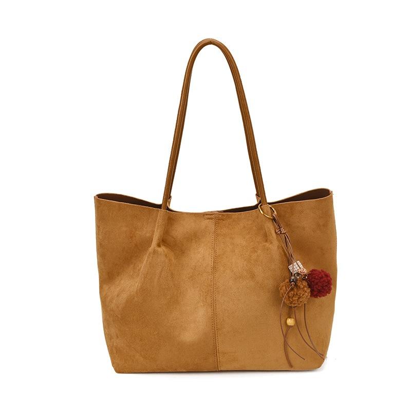 New Suede Commuter Large Capacity Tote Bag 2025 Women's Casual Simple Versatile Ins Shoulder Bag