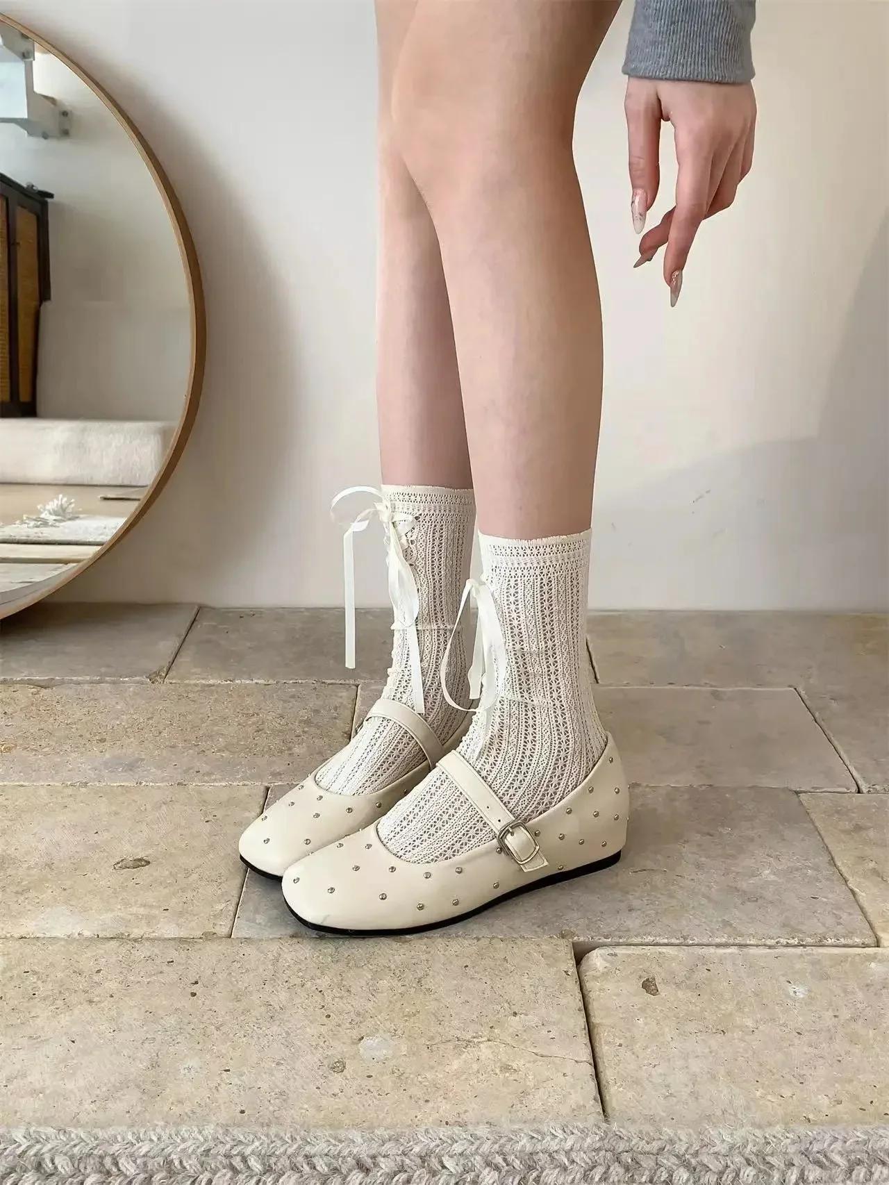 

Versatile Elegant Women s Shoes Spring New Style Low Heel Square Head French Vintage Mary Jane Casual Shoes Trendy 40