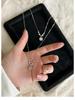 S925 Sterling Silver Small Square Sugar Necklace - Luxury Clavicle Chain Gift for Women