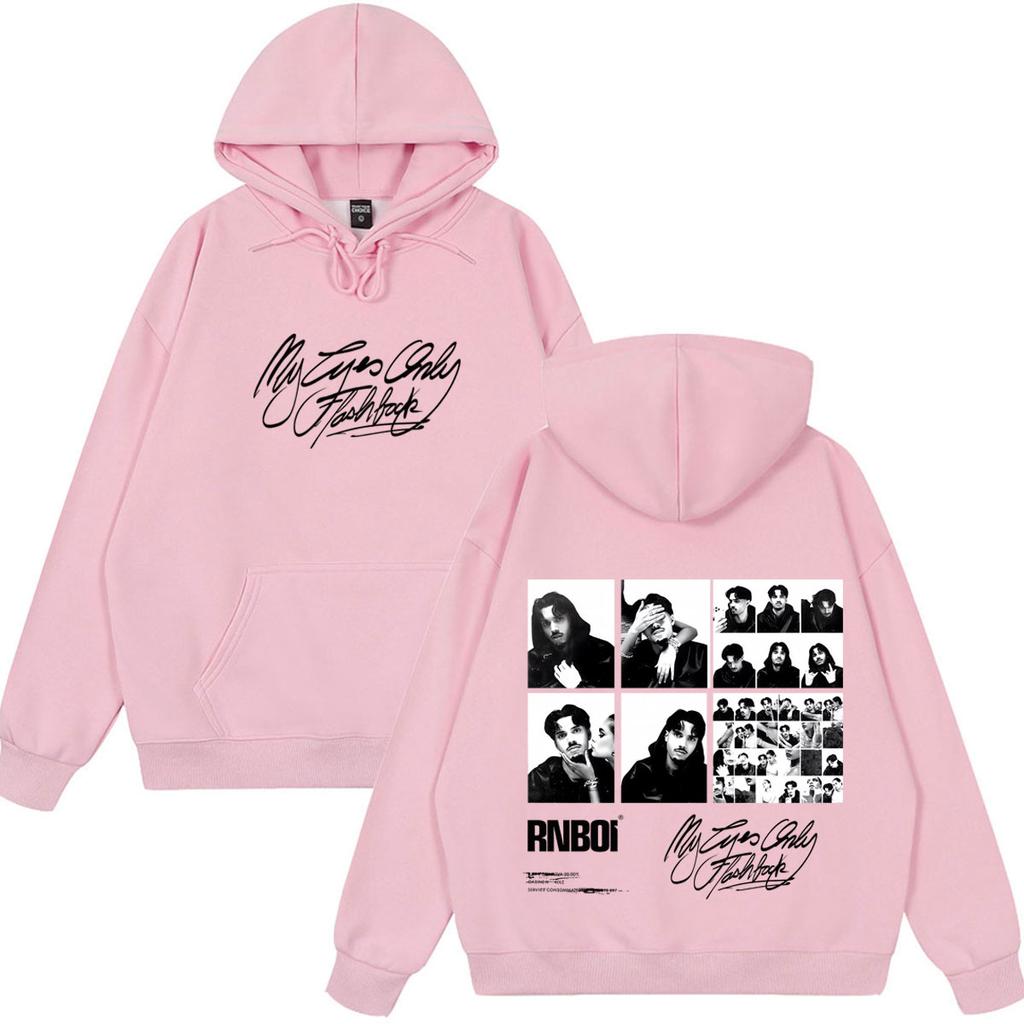 Rapper RnBoi Sadece Gözlerim Geriye Dönüş Albümü 2026 Ürün Kapüşonlu Sweatshirt Erkek Kadın Vintage Kazak Uzun Kollu Günlük Sweatshirt