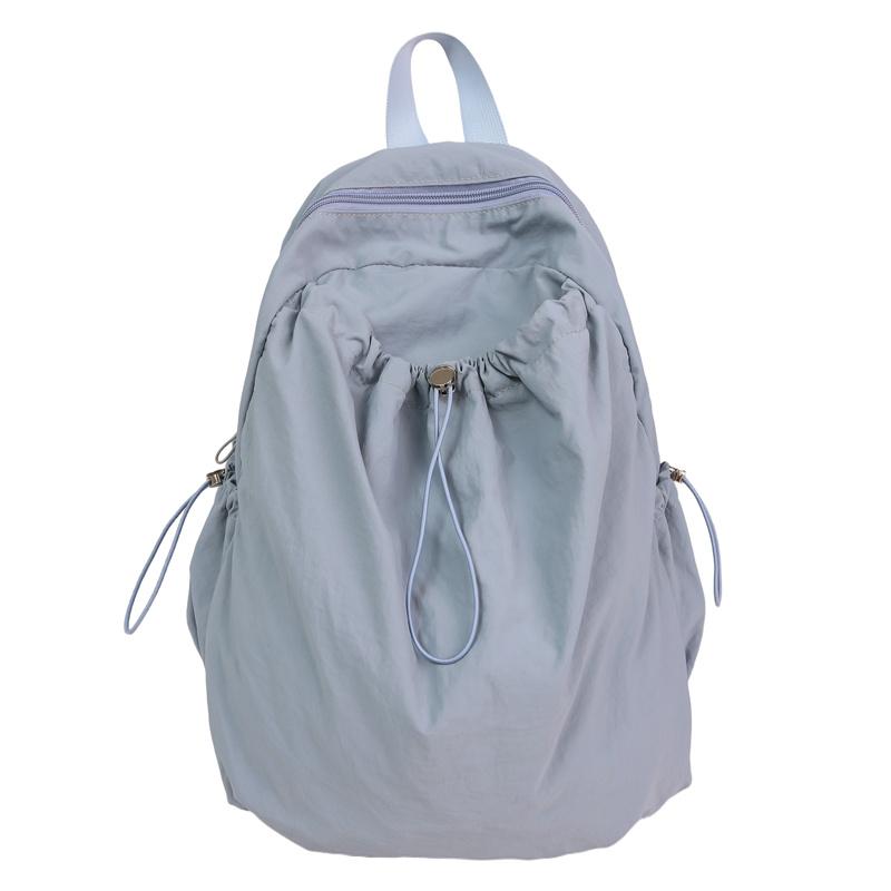 

Студенческий школьный рюкзак Женский однотонный компьютерный дорожный рюкзак Большой вместимости синий