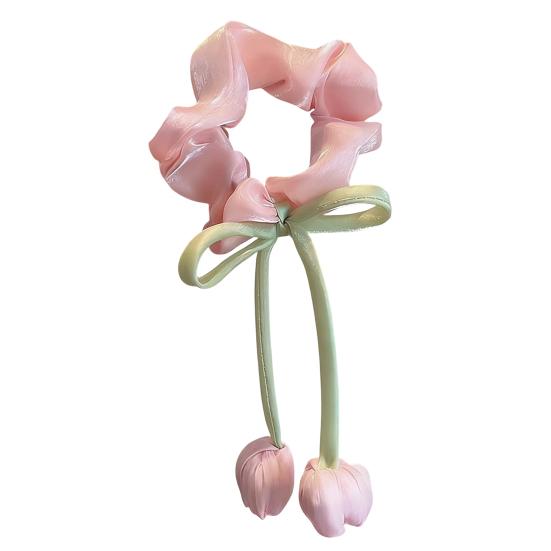 Sznurek do włosów Duże Satynowe Gumki do Włosów w Kształcie Tulipana Zapobiegają Łamaniu Włosów Gumki do Włosów dla Dziewczynek Miękkie Akcesoria do Włosów