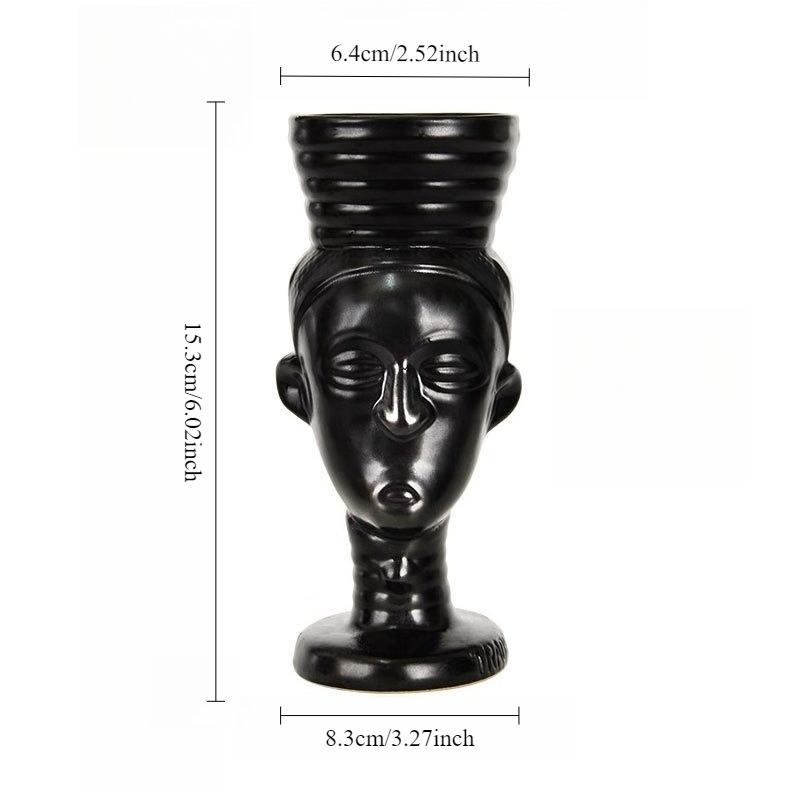 

1pcs Vintage Ethnic Style Character Shaped Ceramic Cups Creative and Personalized Art Water Cup Home Coffee Juice Cup Ornament