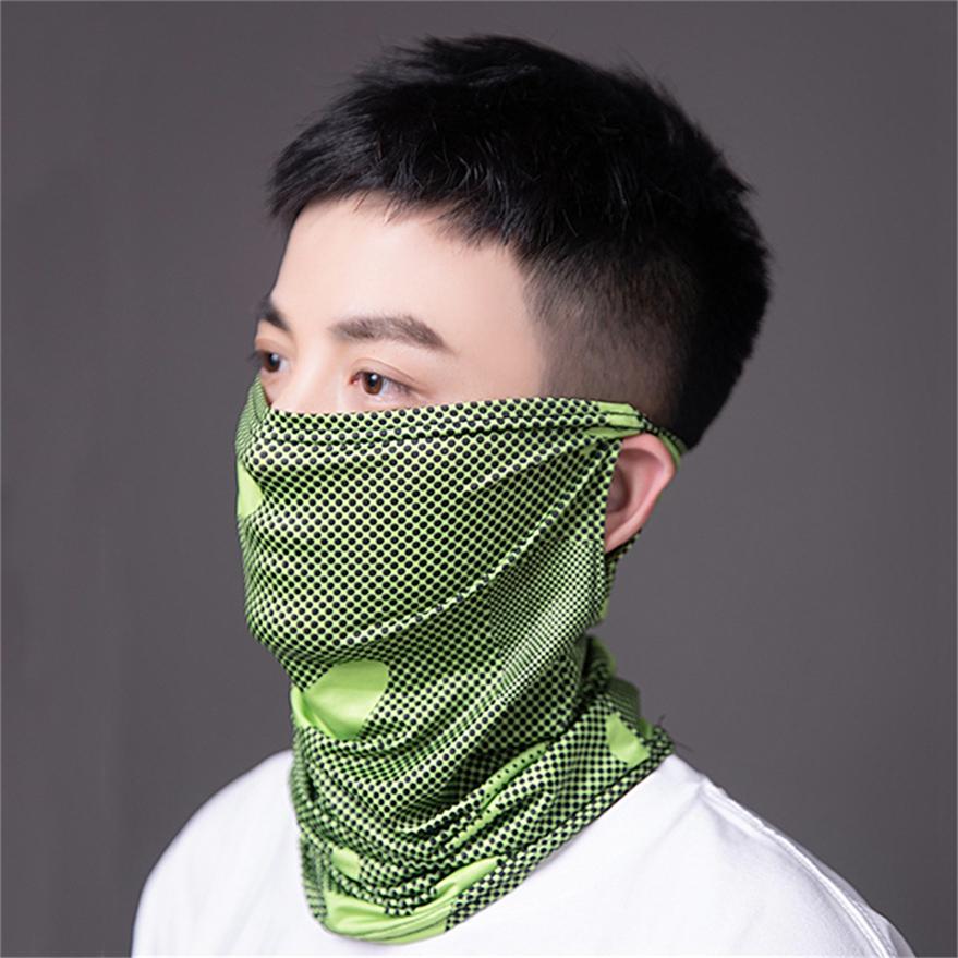 Ice Silk Ear Hanging Sun Shield Face Covering Outdoor Headband Neck Cover