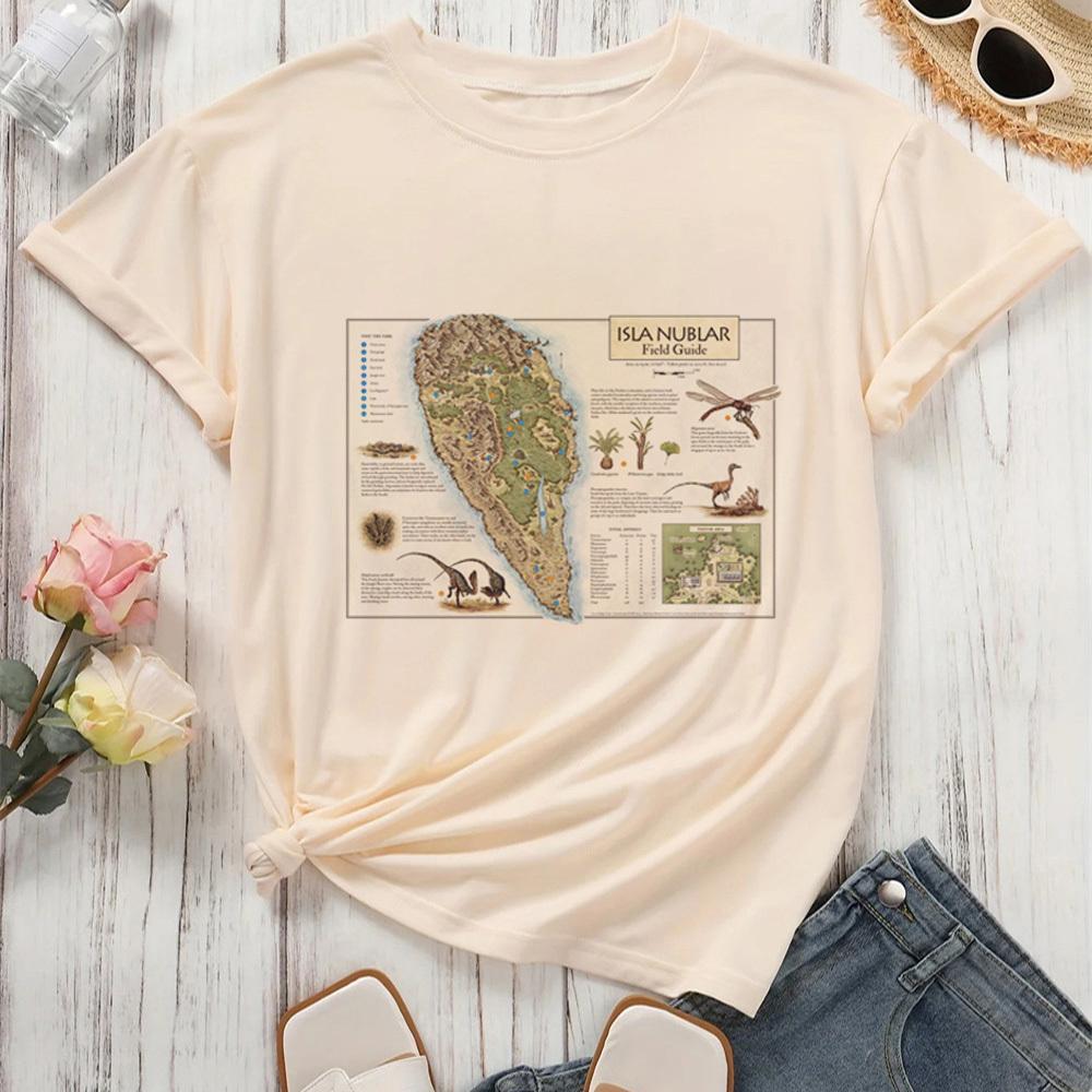 

Jurassic Park top tees teen Graphic Trendy kawaii Pastel harajuku t shirt 2000s streetwear Pastel Gothic University Comfortable S