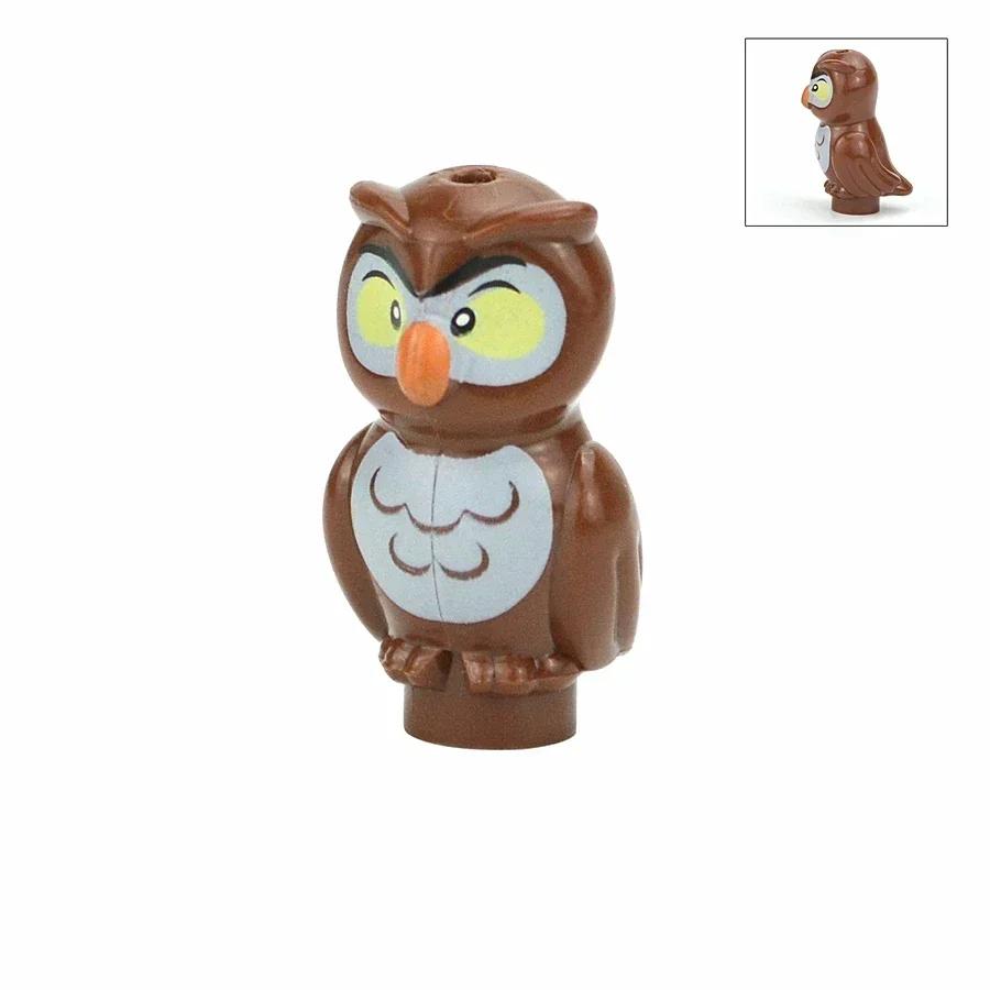 City Animal Building Block Figures Eagle Owl Goat Crocodile Dog Lion Cheetah Parrot DIY Farm Street View Accessories Bricks Gift