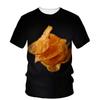 Creative Potato Chip 3d Printed T-shirt Summer Men's Short Sleeve Fashion Popcorn Noodles Graphic