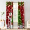 Weihnachtsbaum Schneeflocke Kiefernzweig Schneemann Süßigkeiten Verdunkelungsvorhänge für Wohnzimmer Schlafzimmer Fensterdekoration Jalousien Vorhänge
