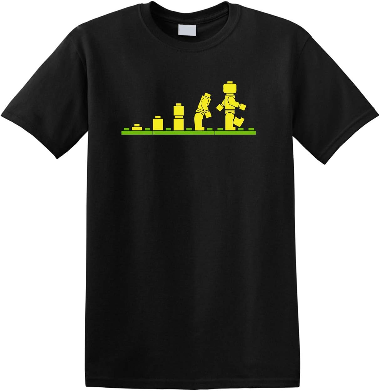 Evolution of Building Bricks Building Blocks Darwin Evolution Theory Heavy Cotton t-Shirt M чёрный