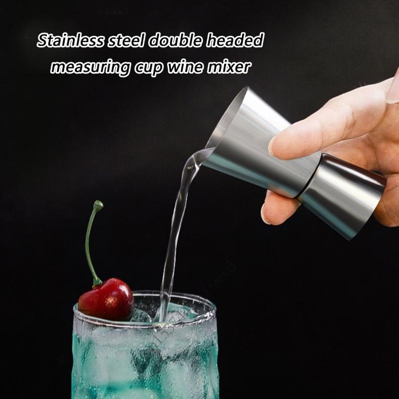 Unchanging Steel Twin Head Measure 15ml 20ml 30ml 40ml Double Partial Measuring Cup For Bartending Baking Cooking P9YB