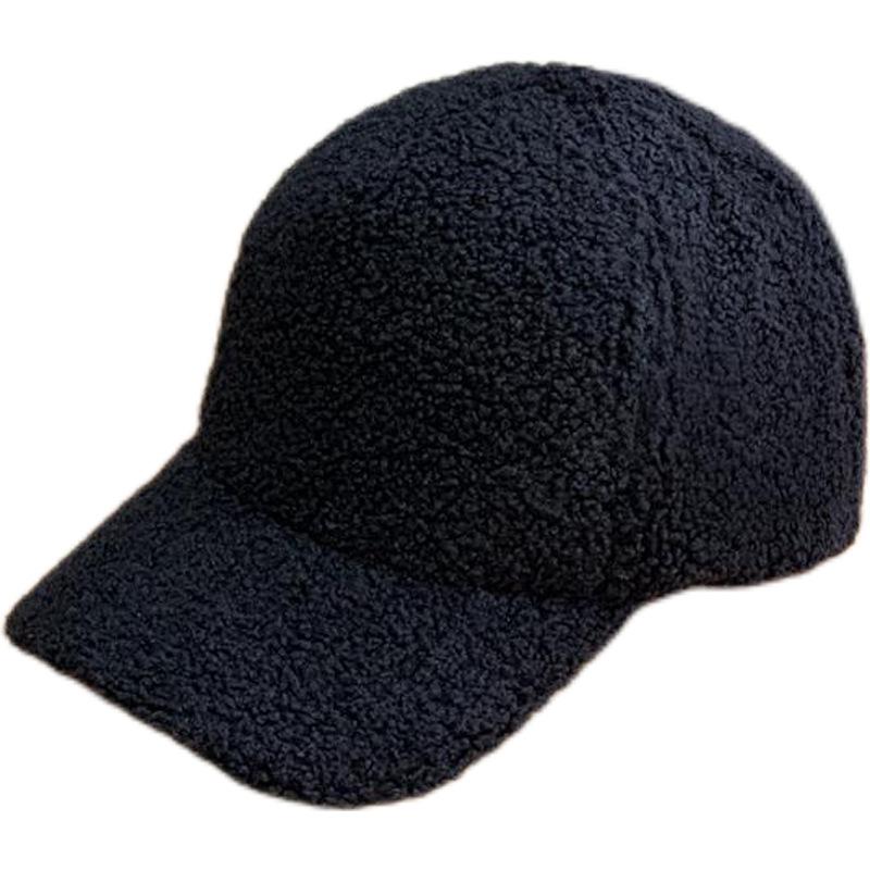 New Style Baseball Cap for Women In Autumn and Winter Woolen Korean Version Teddy Velvet Duck Hat Thickened Warm Curved Brim Fashionable
