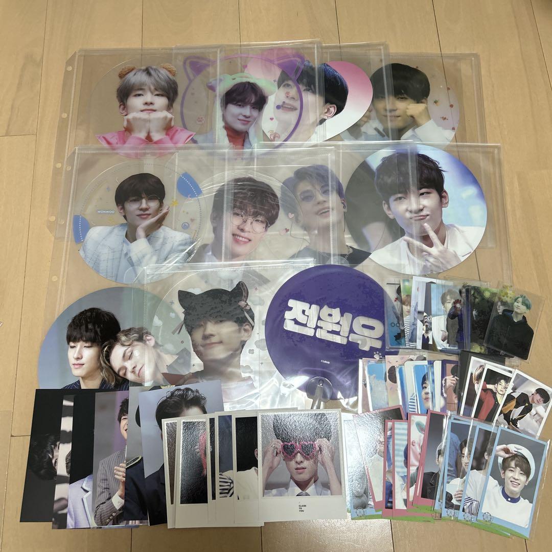 

[USED] SEVENTEEN Sebuchi Wonwoo Transparent Fan Fan Master Trading Card Postcard