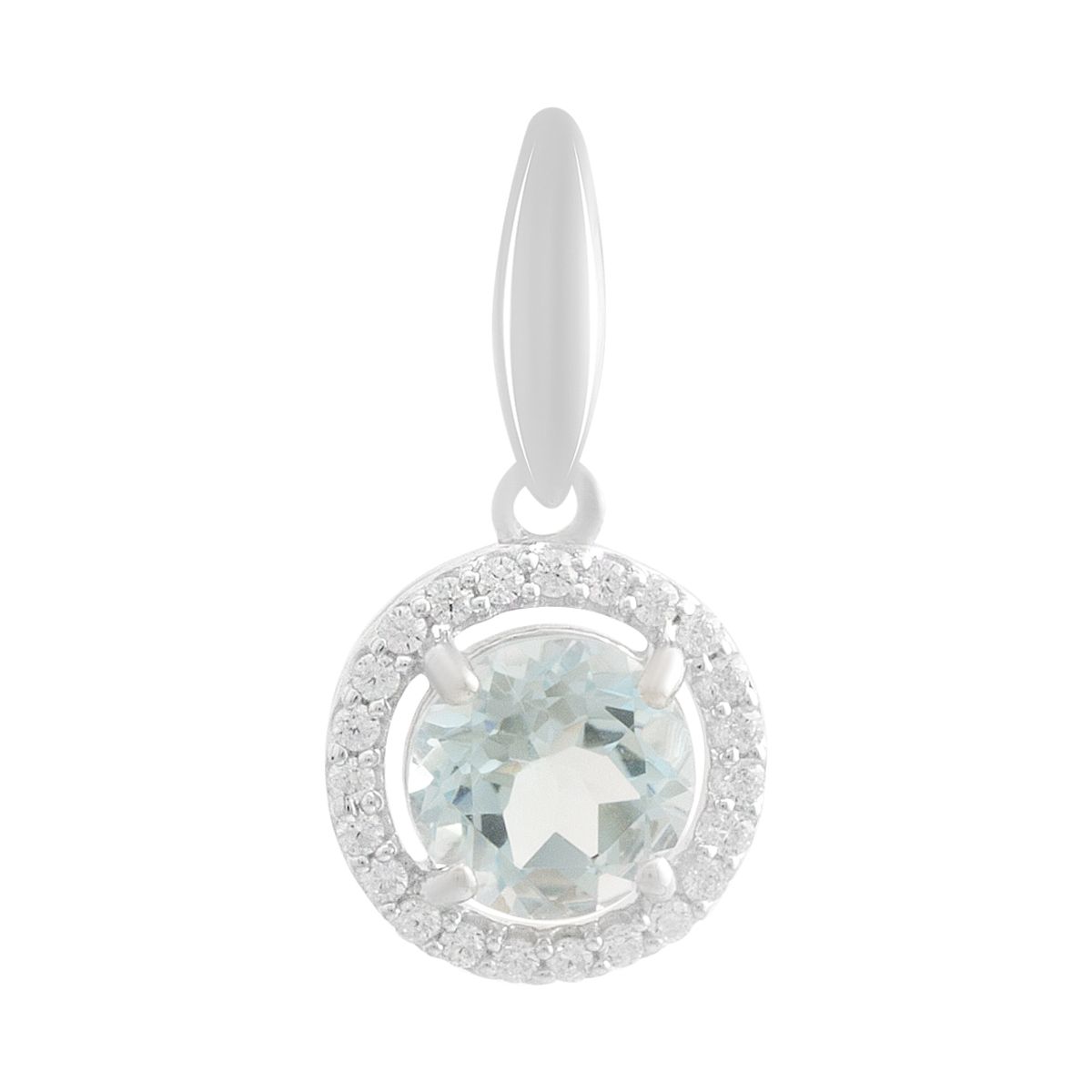 

Silver pendant with topaz 2.704ct (2188186) небо синє світло кольору