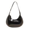 Candy Color Moon Underarm Bag Solid Color Women's Hobo Bag Casual Pu Leather Shoulder Bag  Girl