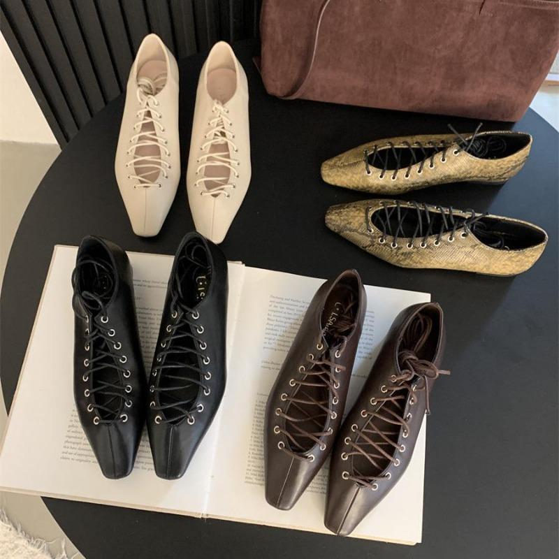 Fashion Fashion Cross-tied Footwear Ladies Mary Janes Flats Shoes Soft Female Shallow Women Dance Shoes Comfortable Ballet Flats Zapatos