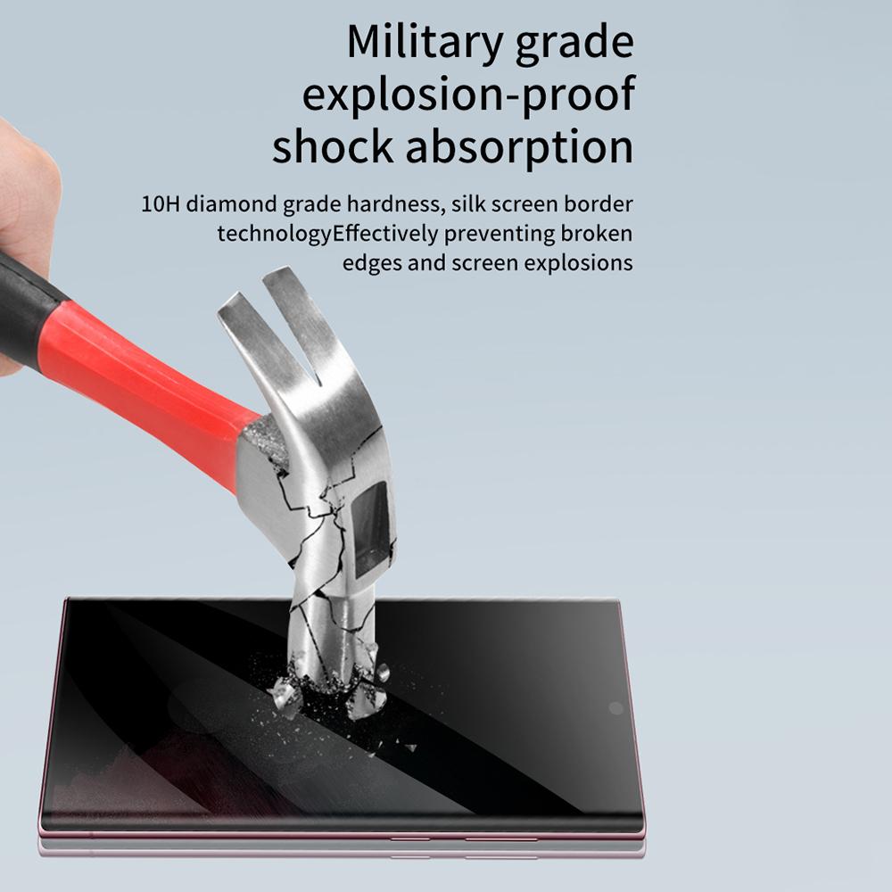 For Samsung Galaxy S23 Ultra Side Glue Full Screen Protector Anti-fingerprint Curved HD Tempered Glass Film