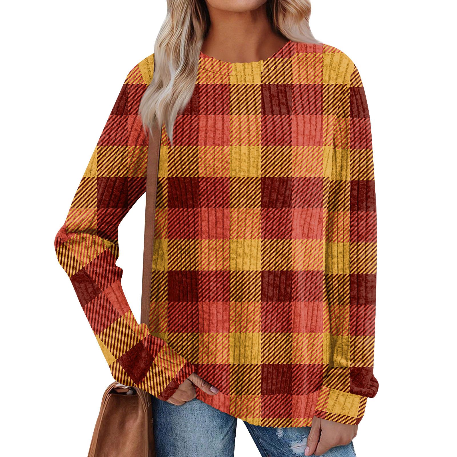 

Женский принт Легкий Топ с круглым вырезом из матового хлопка XL шафрановый