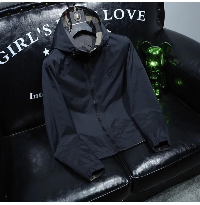 Men s Jacquard Embroidery Hooded Jacket - 2025 Autumn European Style 4XL чёрный