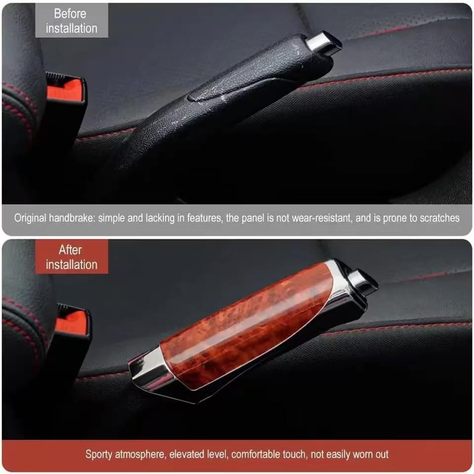 Universal Car Handbrake Grips Hand Brake Cover Protection Cover Carbon Fiber Parking Brake Decoration Shelnterior Accessories