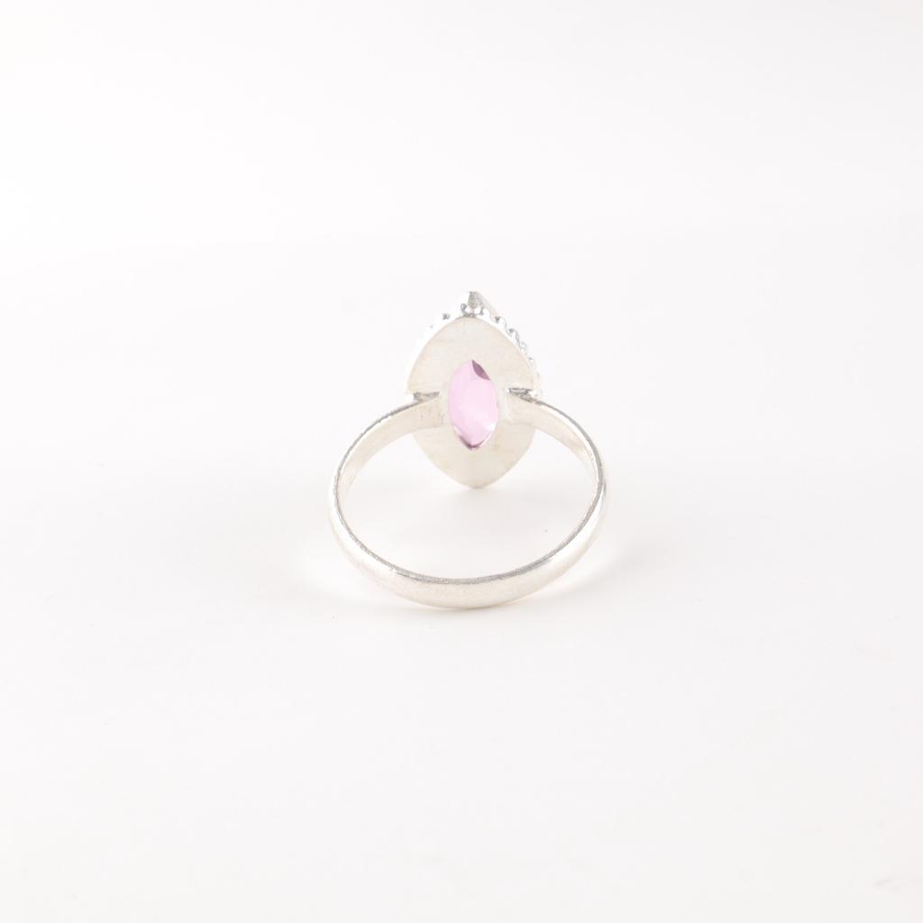 Natürlicher Morganit Edelstein 925 Sterlingsilber Schmuck Stilvoller Ring Geschenk für Mama RR-25-3