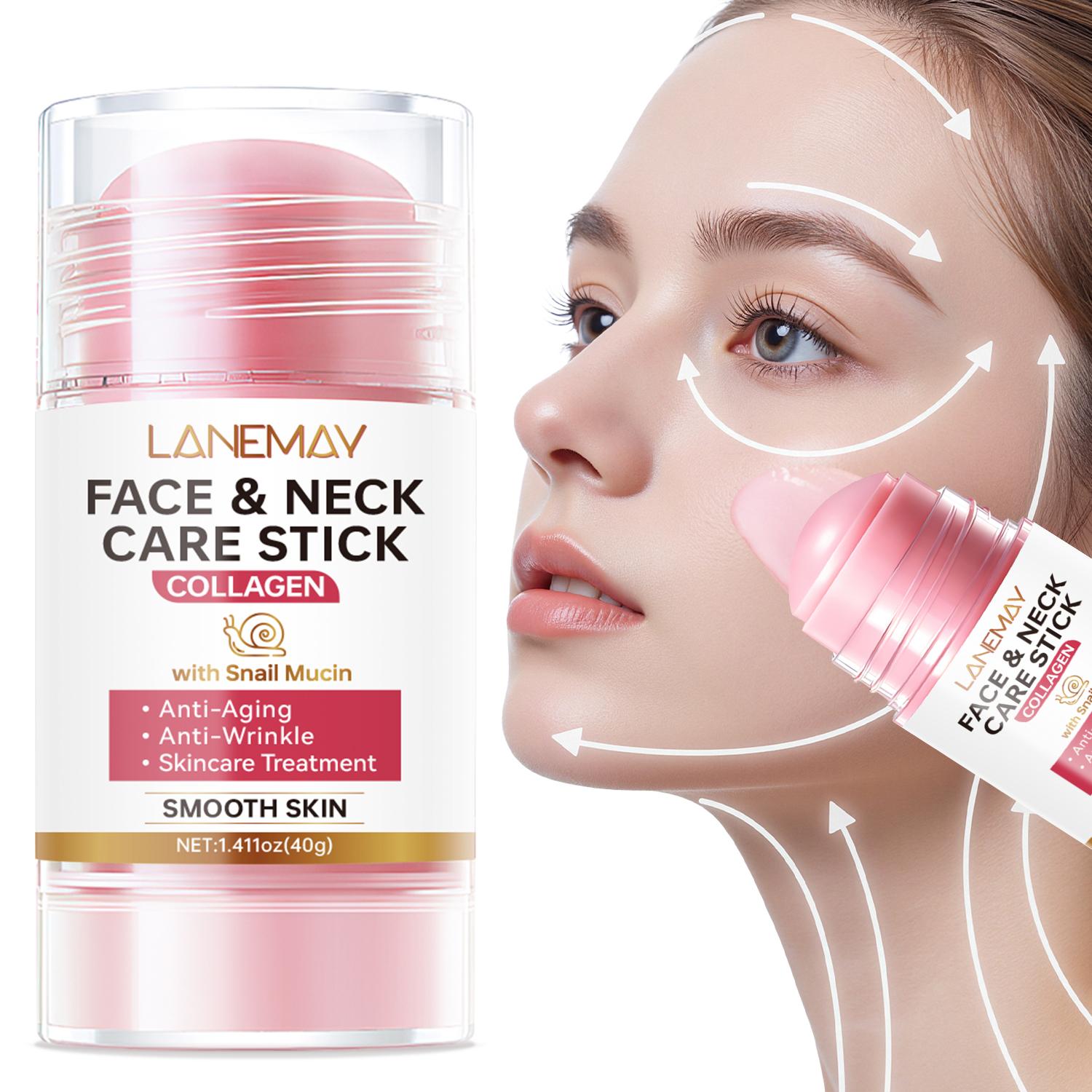 

Face & Neck Care Stick-Lift And Tighten Skin-With Snail Mucin & Collagen-Moisturizing Care For All Skin Types, 40g