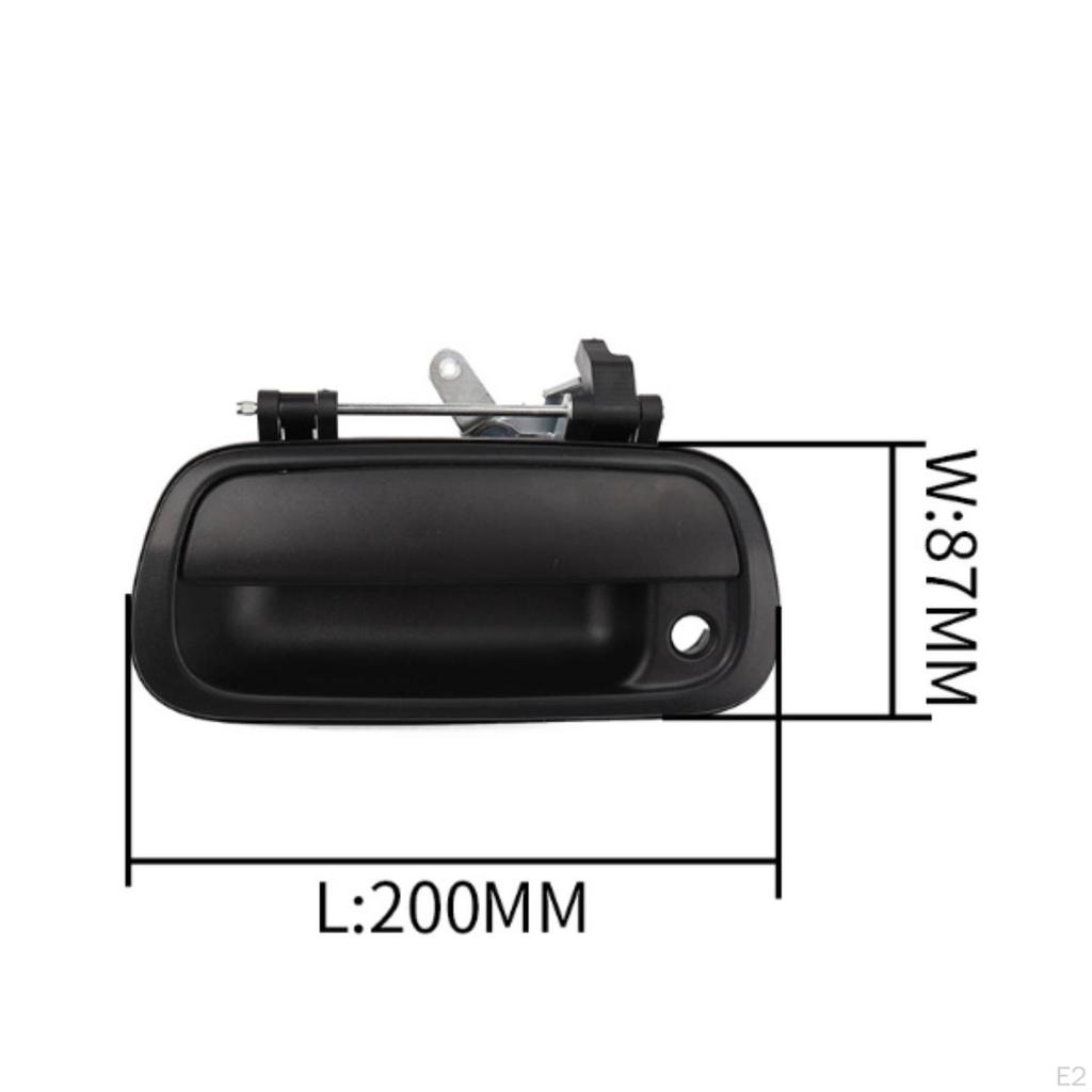 Rear Outside Tailgate Door Handle | Glossy, Recessed Grip Area, with Keyhole