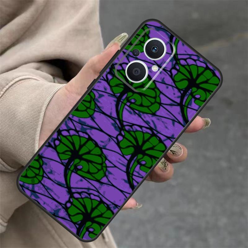 African Wax Pattern Fabric Case For OPPO Reno 14 12 11 10 13 Pro 14F 13F 12F 11F 8 7 Lite OPPO Find X9 X8 X6 Pro Cover