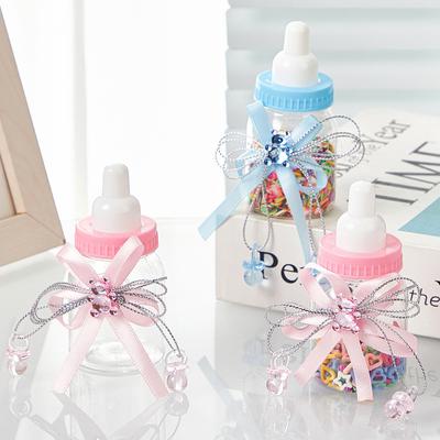 6/12 stücke Blau Rosa Baby Dusche Geschenk Box Flasche Junge Mädchen Geburtstag Party Favors Geschenk Lieblings Taufe Taufe Candy Boxen