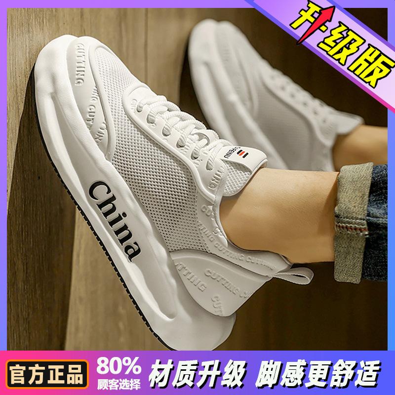 Mesh shoes summer mesh breathable thin heightening sports dad shoes