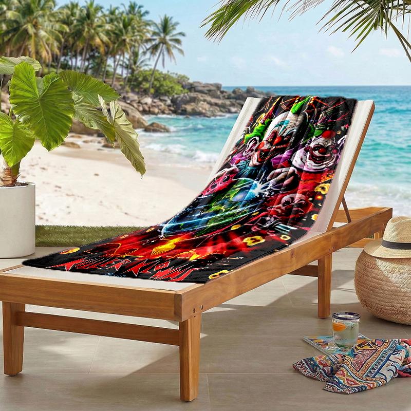 Horror Clown Circus Fashion Beach Towel: Ideal for Summer Adventures Soft, absorbent and quick drying suitable for swimming and bathing