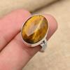 Tiger Eye Gemstone Handmade Solid 925 Sterling Silver Ring Jewelry