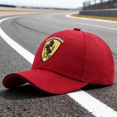 Auto Baseballmütze Bestickt Rennteam Outdoor Sportmütze Herren Damen Sonnenschirmmütze Zubehör Aufkleber Für Ferrari 488 Roma F8 SF90