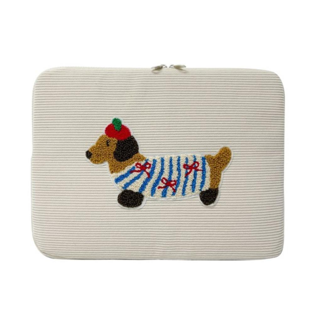 Sweet Tablet Sleeve Bag Cartoon Dog Girl Computer Bag Laptop Sleeve Bag  File Package