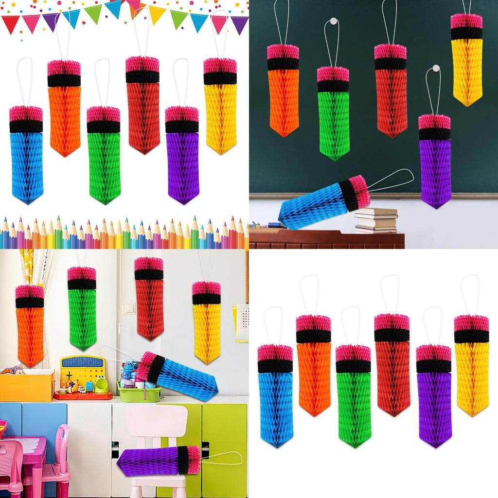 Paper Shape Honeycomb Pencil Pendant Classroom And Activity Props Decoration