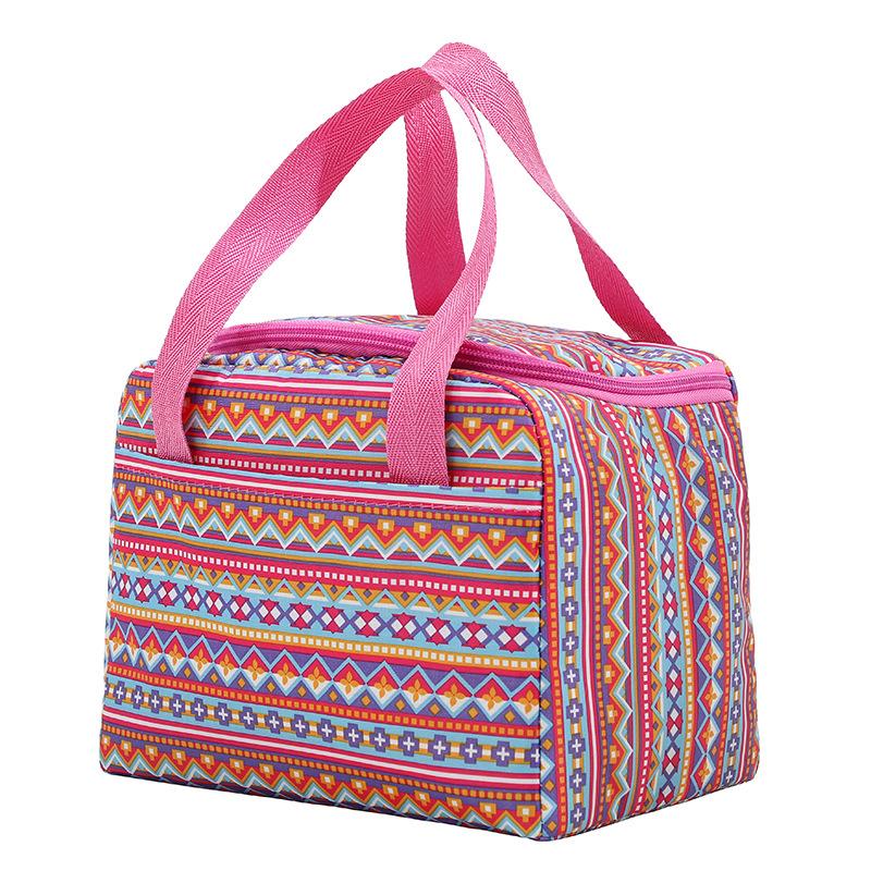Double Pocket Thermal Insulation Bento Bag Aluminum Foil Thickened Thermal Insulation Lunch Bag with Rice Meal Bag Lunch Box Thermal Insulation Bag