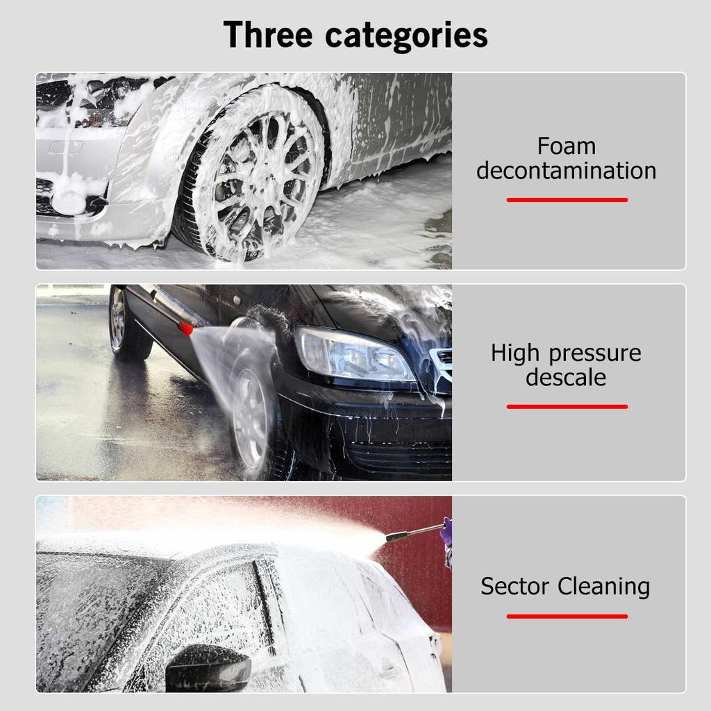 2000W Cordless Portable Car Washer Spray Water Gun   Car Wash Cleaner Machine Pressure Water Nozzle Cleaning Machine Kit with 2 Battery