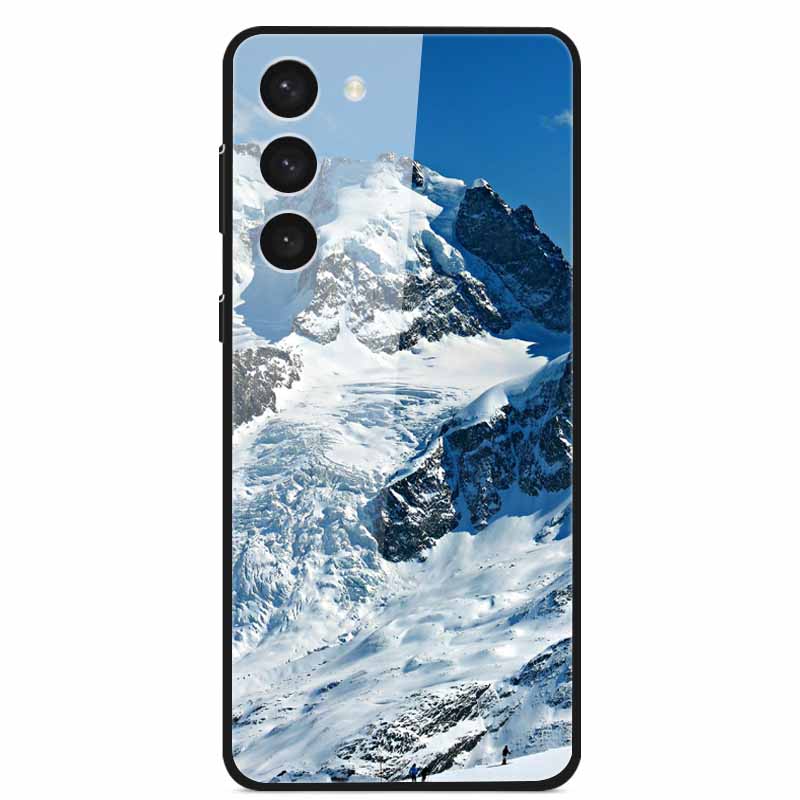 Tempered Glass Case For Samsung S23 Plus 5G Cover Galaxy S 23 Space Hard Back Coque For Samsung S23 Ultra S23+ Bumpers Funda Cat