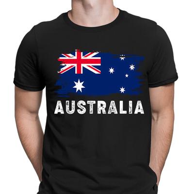 Australien Flagge Australischer Stolz Nationalität Unterstützer Herren T-Shirts Tee Top #6NE
