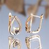Fashion Love Heart Black Cubic Zircon Drop Earrings for Women Gold Color Daily Jewelry Gift