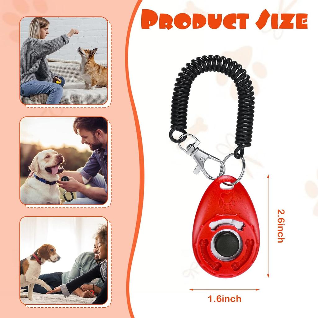 30 Pcs Dog Training Clicker Pet Training Clicker with Wrist Strap Dog Clicker Cat Clicker Pet Clicker Bird Clicker Puppy Training Supplies for Dogs