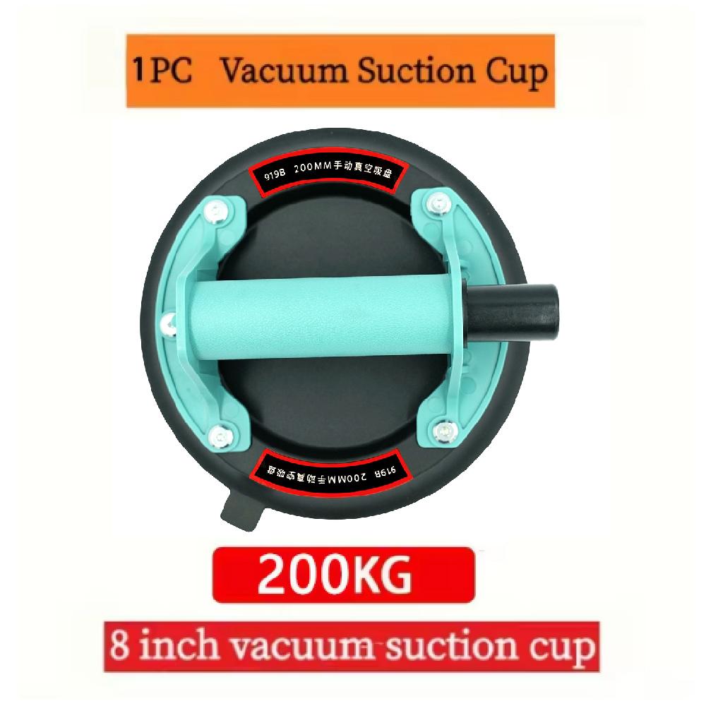 2025 New industrial suction cup with 200KG load capacity, 8-inch rubber bottom and plastic handle for handling large glass