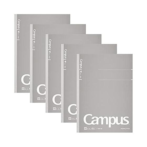 KOKUYO Campus Notes Взрослый Campus Однотонный B5 40 Листов 5 Пачек No-4W-MX5SET Серый