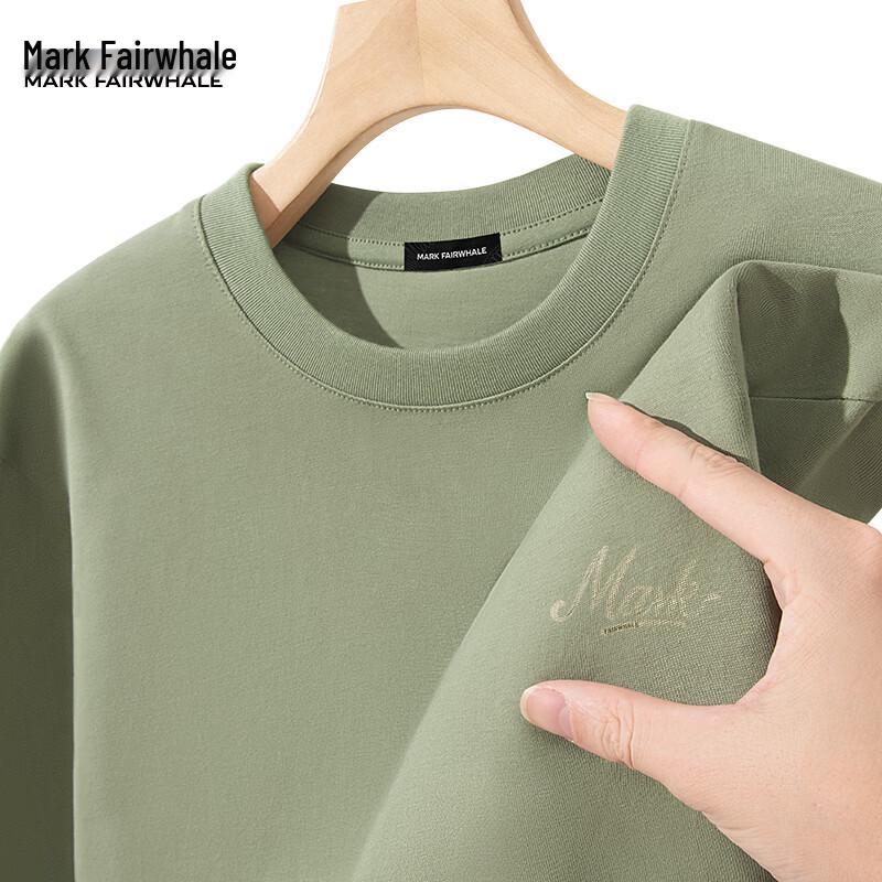 Mark Fairwhale Men s Pure Cotton Long Sleeve Crew Neck T-Shirt 5XL