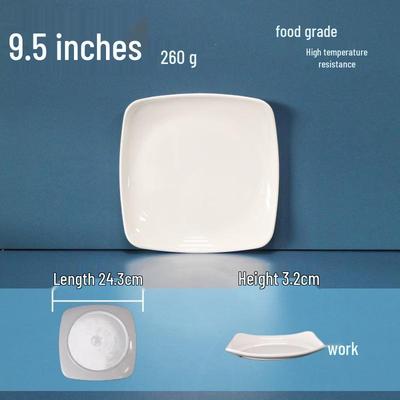 Assiette de table carrée en mélamine