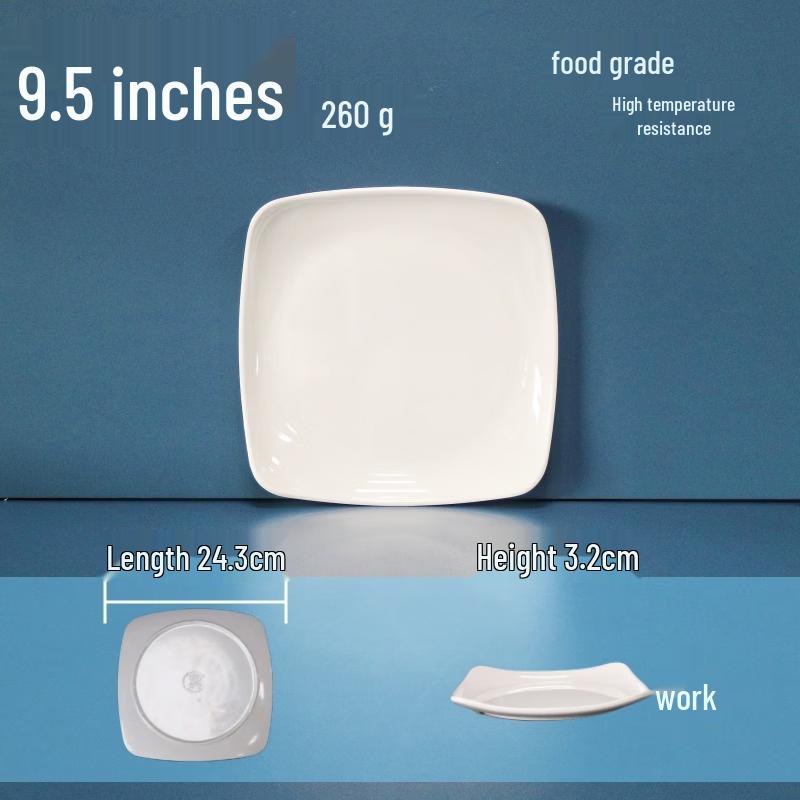 Square Melamine Dining Plate